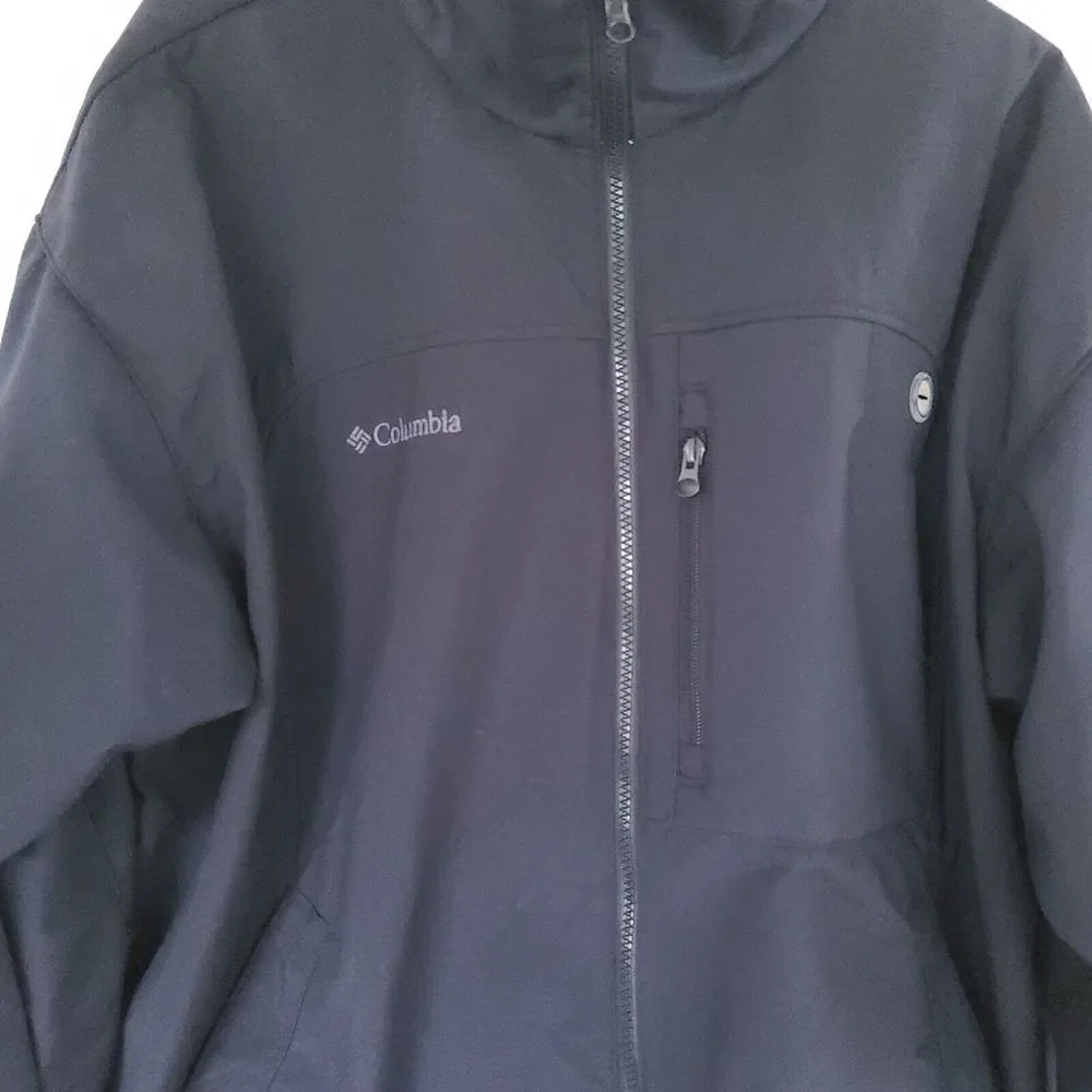 Columbia Interchange Core XCL Softshell Full Zip Black Jacket Men’s Size XL
